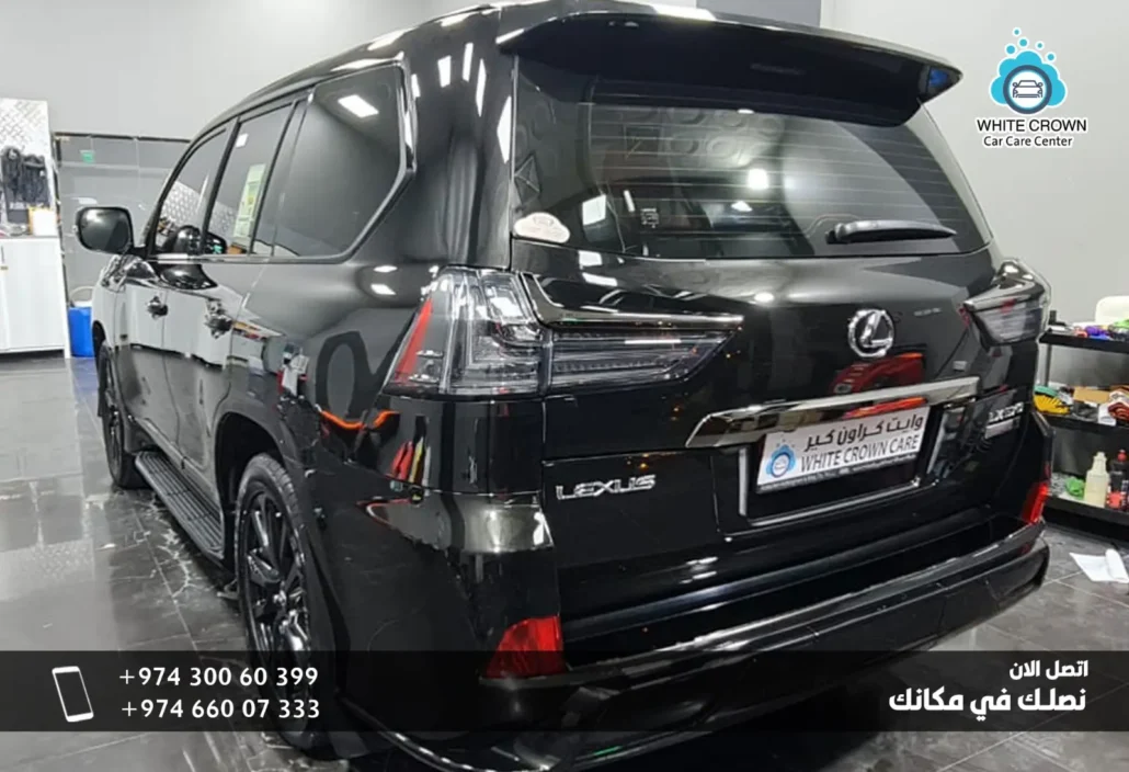 سيارة فاخرة بعد تطبيق تقنية النانو سيراميك.